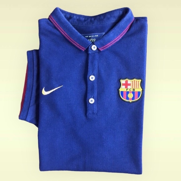 Nike FBC Barcelona Official Football/Soccer League Polo Shirt - Picture 5 of 9